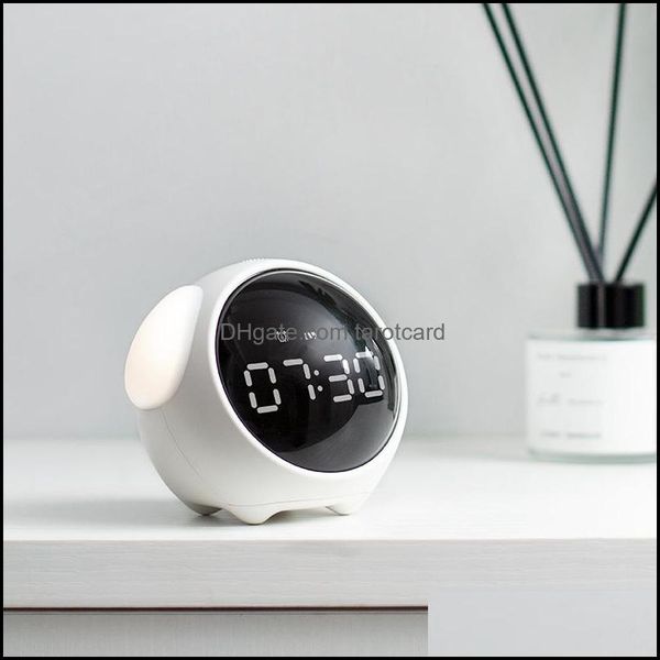 Mesa de escritorio Relojes Inicio Décor Jardín Lindo Noche Luz Alarma Reloj de alarma LED Decoración Digital Digital Para Niños Habitación Dormitorio Trainer Lámpara Navidad GI