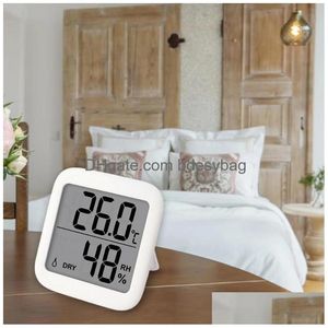 Desktafel klokken hygrometer meter hoge nauwkeurigheid lucht comfort indicator abs draadloze achtergrondverlichting registratie digitale temperatuur voor dro dhtfw