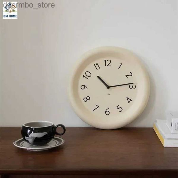 Relojes de mesa de escritorio Reloj colgante de pared de estilo coreano Reloj de escritorio Relojes de pared redondos para mesita de noche Sala de estar Escritorio en casa Doctor Comedor Decor24327