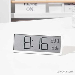 Desktafel klokken LCD -scherm digitale wandklok tijd temperatuur vochtigheid display elektronische klok hangende desktop digitale klok batterij aangedreven