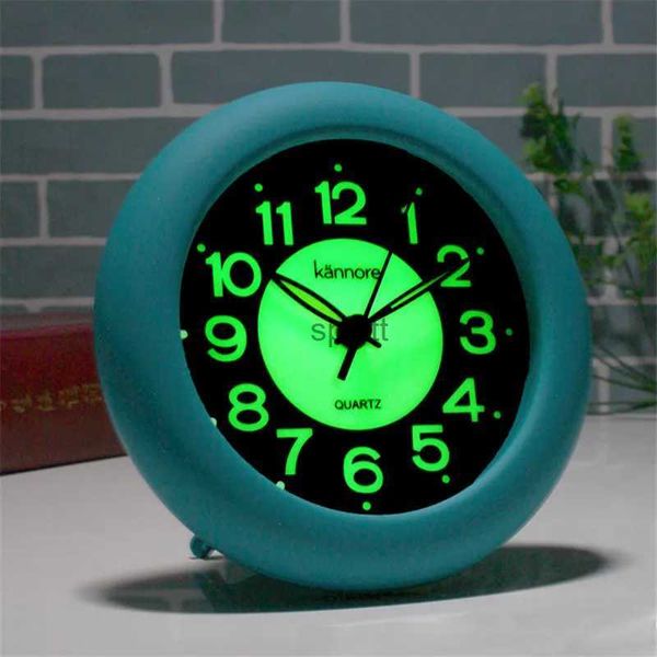 Relojes de mesa de escritorio Luminoso Mudo Reloj de moda simple Dormitorio Sala de estar Reloj colgante de pared Decoración del hogar Oficina Escritorio Reloj de mesa redonda YQ240118