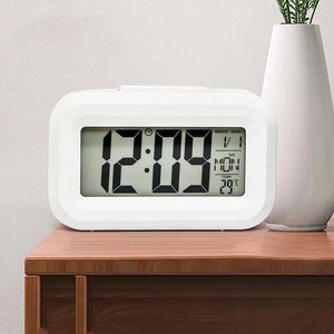 Horloges de table de bureau Mini musique réveil numérique rétro-éclairage Snooze muet calendrier bureau Alaways sur horloges de table température horloges électroniques LED 231013