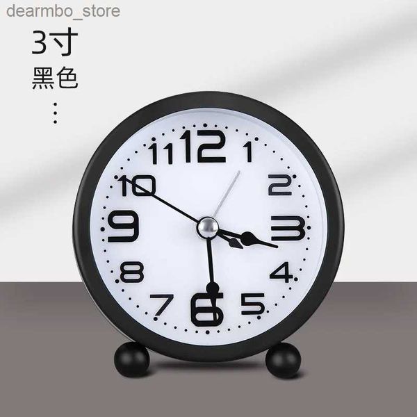 Relojes de mesa de escritorio Reloj despertador silencioso de estilo moderno 2024 nuevo reloj de mesa creativo de estilo coreano para dormitorio de estudiantes con luz nocturna 24327