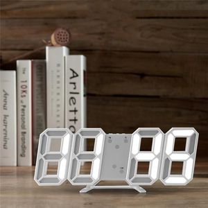 Horloges de Table de bureau nordique grande horloge murale numérique affichage LED de cuisine montre de maison nuit USB alarme électronique salle de bain 289d