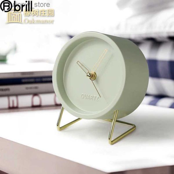 Relojes de mesa de escritorio Reloj de mesa de lujo nórdico Metal Escritorio creativo Relojes de escritorio modernos Sala de estar Dormitorio Artículos decorativos para el hogar Regalo único 50 L240323