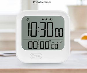 Relojes de mesa de escritorio Pomodoro Temporizador de intervalos Reloj de cuenta regresiva Cronómetro de tomate Luz de fondo blanca Entrega directa 386Q