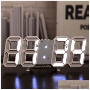 Bureau tafel klokken wandklok modern ontwerp digitale nachtlamp date time display alarm voor huis woonkamer slaapkamer decoratie drop dhioe