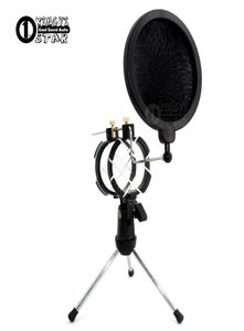 Clip de filtre pop réglable sur le bureau Mikrofon Trépied pliant karaoké Microphone Stand Masque Bouclier PC Recordage Mic Holder4437872
