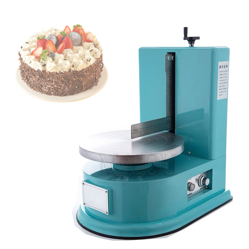Desktop cake crème glazuur spreiding coating machine/verjaardagstaart gladde decoratie spreidmachine machine