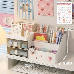 Desktop Cosmetische opbergdoos Organisator Laad Office Opslag Rack Stationery Desk Penhouder Bunny Lade Organizer Cute Kawaii