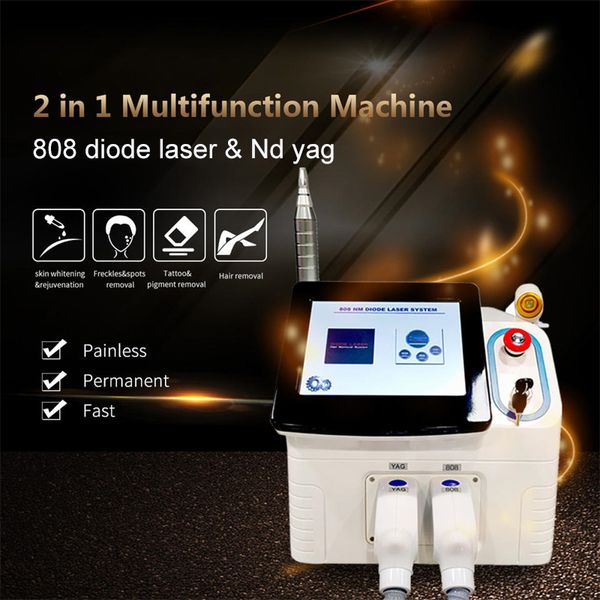 Big Power 755nm 808nm 1064nm Diode Laser Ontharing Nd Yag Laser Tatoo Verwijdering Sproet Spot Remover Picosecond Carbon Peel Skin Whitening Schoonheidscentrum Gebruik