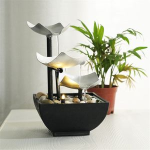 Fontaine de bureau pompe automatique de relaxation à 3 couches avec interrupteur d'alimentation évier ultra profond pour la décoration intérieure du bureau à domicile 230327