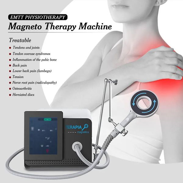 Máquina de terapia magnética de escritorio Infrarrojo Fisio Magneto Pulsado Superducción Extracorpora de choque Choque de ondas Dolor Fisioterapia Equipo de fisioterapia