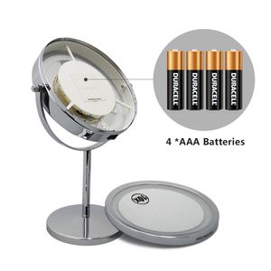 Maktop Makeup Cosmetic Mirror LED Light Vanity Mirror Makeup Makeup Mirror avec USB Light Charges 5x / 10x Magnification