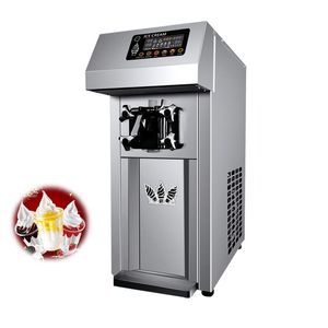 Machine à crème glacée molle de bureau en acier inoxydable, distributeur automatique de cônes sucrés, 1 saveur, commerciale, 110V 220V