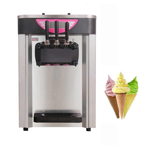 Máquina de helado suave de escritorio, fabricantes de helados comerciales, máquinas para hacer helado de 3 sabores