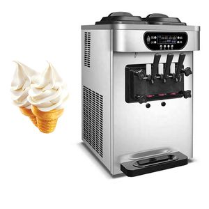 Desktop Soft Serve Ice Cream Maker Machine voor Cafe Bars Restaurant Roestvrijstalen Vending