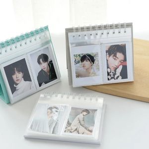 Desktop Standing Photo Album 3inch Mini Instax Polaroid Album Bureau Kalender 68 Pocket Kpop Card Binder Holder