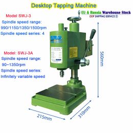 Desktop Tapmachine Variabele Snelheid Boren Voor DIY Hout Metaal Elektrisch Gereedschap SWJ-3/3A Mini BenchDrill Boormachine 220 V