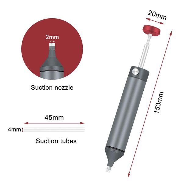 Desoldeerpompen NEWACALOX Mini bomba desoldadora de acero inoxidable potente pluma de soldadura al vacío pistola de estaño de succión herramienta desoldadora de soldadura DIY