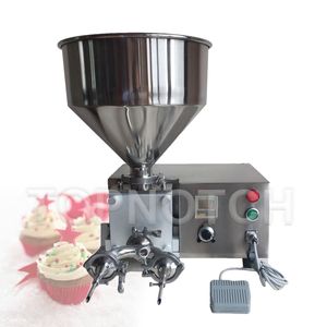 Dessert Shop Semi Automatische Crème Bladerdeeg Vulmachine Roestvrij staal Brood Jam Injectiemaker