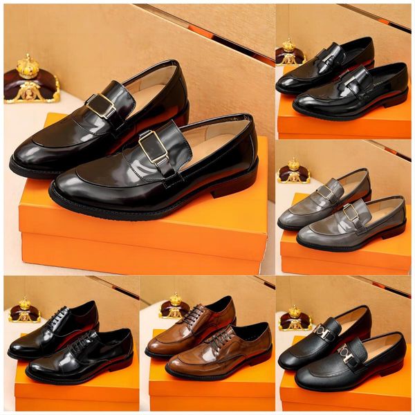 Destin Loafer Designer Chaussures Habillées De Qualité Supérieure Hommes Noir Oxford Cuir Véritable Affaires Mariage Bureau Fête Formelle Guide Derby Chaussure Paris Mocassins