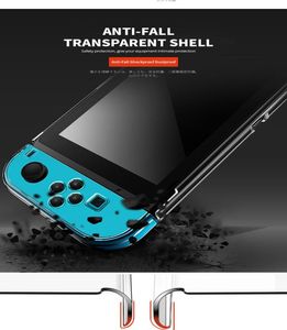 Étui transparent en cristal détachable pour Nintendo Nintend Switch NS NX CAS HARD CARBACT COBLE COLE COQUE ULTRA MINE BAG4175653