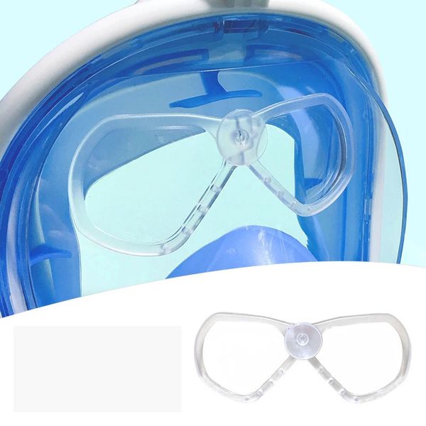 Masque de plongée amovible Myopie Lens Équipement de plongée Professionnel Swimming Swimming Maskel Mask Lens sous l'eau 150 ° -600 ° Facultatif 240422