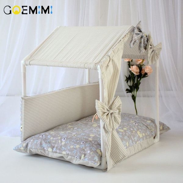 Casa para perros desmontable, cama para mascotas, tienda para gatos, perrera interior con diseño de arco, estera para cachorros, sofá, saco de dormir, nido de invierno para gatos Y200330274R