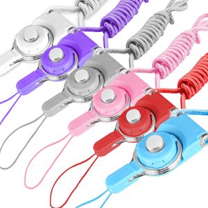 Afneembare mobiele telefoonriem Nekkoord Gevlochten nek Nylon hangtouw voor mobiele telefoon Badge Camera MP3 USB ID-kaarten Gemengde kleuren ondersteund