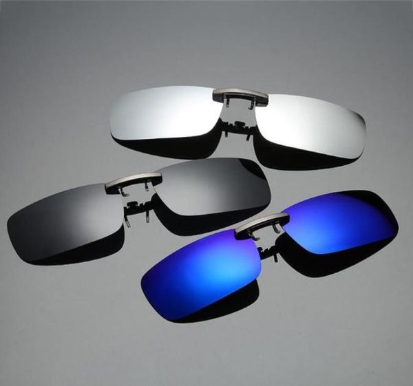 Lente de visión nocturna desmontable para conducir, gafas polarizadas de metal con clip, gafas de sol para conductor de coche, gafas masculinas Vintagey54607503