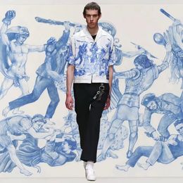 Gods print mannen shorts shirts shirts klassieke ontwerper nieuwe hiphop shirt blouses hd inkjet zomer straat revers revers korte mouw top geen bal niet vervagende shirts tops