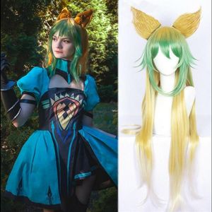 Détails sur le destin fgo apocryphe atalanta archer long hétéro fade couleur coloride cosplay wig306y