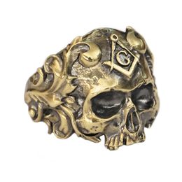 Détails Ring Masonic Skull Br116 US Taille 7 ~ 15 240508