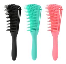 Brosse démêlante pour cheveux naturels peigne à cheveux brosse démêlante pour Afro Amérique 3a à 4c crépus ondulés bouclés cheveux crépus démêlant Eas4785860