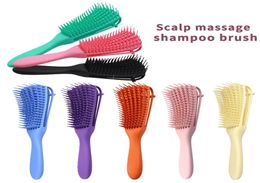 Brosse à cheveux démêlante Massage peigne humide brosse à cheveux 2a à 4c crépus ondulés/bouclés/bouclés/humides/secs/huile/cheveux épais2693573