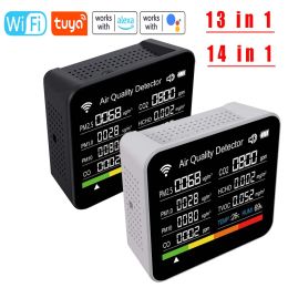 Detector 14 In 1/13 in 1 luchtkwaliteit Monitor Tuya Wifi Co/CO2 -detector Real Time Monitoring grote display Home Air Test Kits App Control