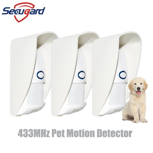 Detector 433MHz Sensor inmunológico para mascotas al aire libre 25kg Detector de movimiento inalámbrico Detectores infrarrojos PIR al por mayor para sistema de alarma de seguridad para el hogar