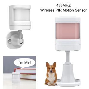 Detector ACJ 433MHz PIR Motion Sensor Mini Antipet Wireless Infrared Detector voor PG103 107 G20 G30 GSM Home Security Alarm System