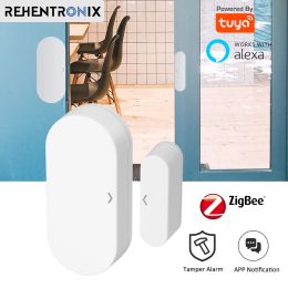 Detector Alexa Tuya Smart ZigBee Drzwi Okno Czujnik Kontaktowy Bezprzewodowy Czujnik do Drzwi Inteligentny System AlarmoWy Do Domu Intelige