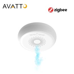 Détecteur Avatto TUYA Zigbee Gas Fake Dectector Capteur, Smart Home Security Alarm System Smart Life App Work with Tuya Zigbee Gateway Hub