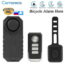 Détecteur Camaroca klaxon d'alarme de vélo sans fil étanche antivol télécommande alarme de Vibration pour vélo moto Scooter électrique