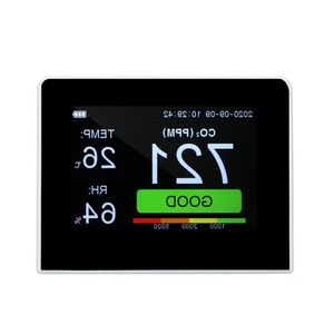 FreeShipping Detector CO2 Detector Tester met Kooldioxide Waarde Elektriciteit Hoeveelheid Temperatuur Vochtigheid Display Luchtmeter Pxvcn