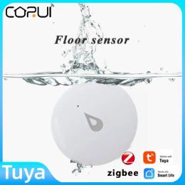 Détecteur Corui Fuite d'eau Détecteur Mini Zigbee 3.0 TUYA Capteur d'inondation Réservoir d'eau Full Water Linages Alarme Protection de sécurité Alexa Home