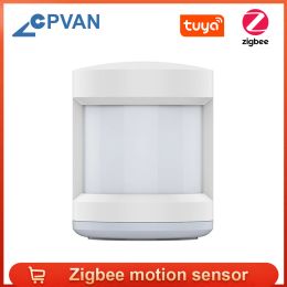 Detector CPvan Tuya Zigbee Motion Sensor Detector Smart Human Body Sensor Home Security System werken met draadloze Zigbee Gateway