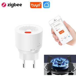 Détecteur eu us uk uk tuya smart zigbee fuite de gaz détecteur sans fil lpg nette de fuite de méthane de gaz naturel pour le système d'alarme de cuisine domestique