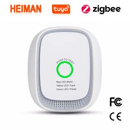 Detector Heiman Zigbee Tuya brandbare gassensor aardgaslekkage LPG lekdetector brandweer alarmsysteem Safety smart home