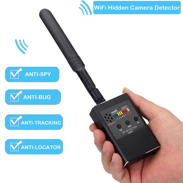 Détecteur High Sensitive Anti Spy Hidden Camera Detector WiFi GSM Audio Finder GPS Signal Lens Glasses Radio Scanner Scy Gear Detector