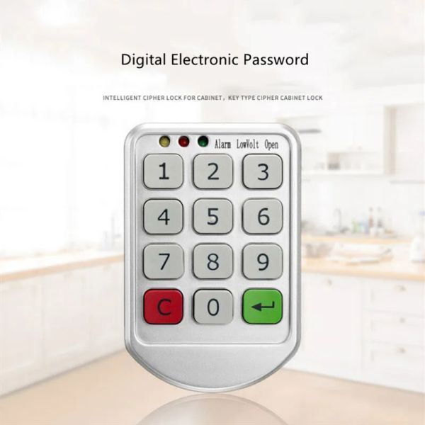 Détecteur Intelligent serrure à code de porte électronique mot de passe numérique clavier numéro armoire tiroir serrure à code de porte armoire de rangement serrure de sécurité