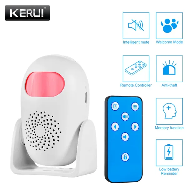 Détecteur kerui pir motion détecteur de sécurité Détecteur d'alarme de sécurité Antitheft Motion Smart Welcome Doorbell Human Body Detector